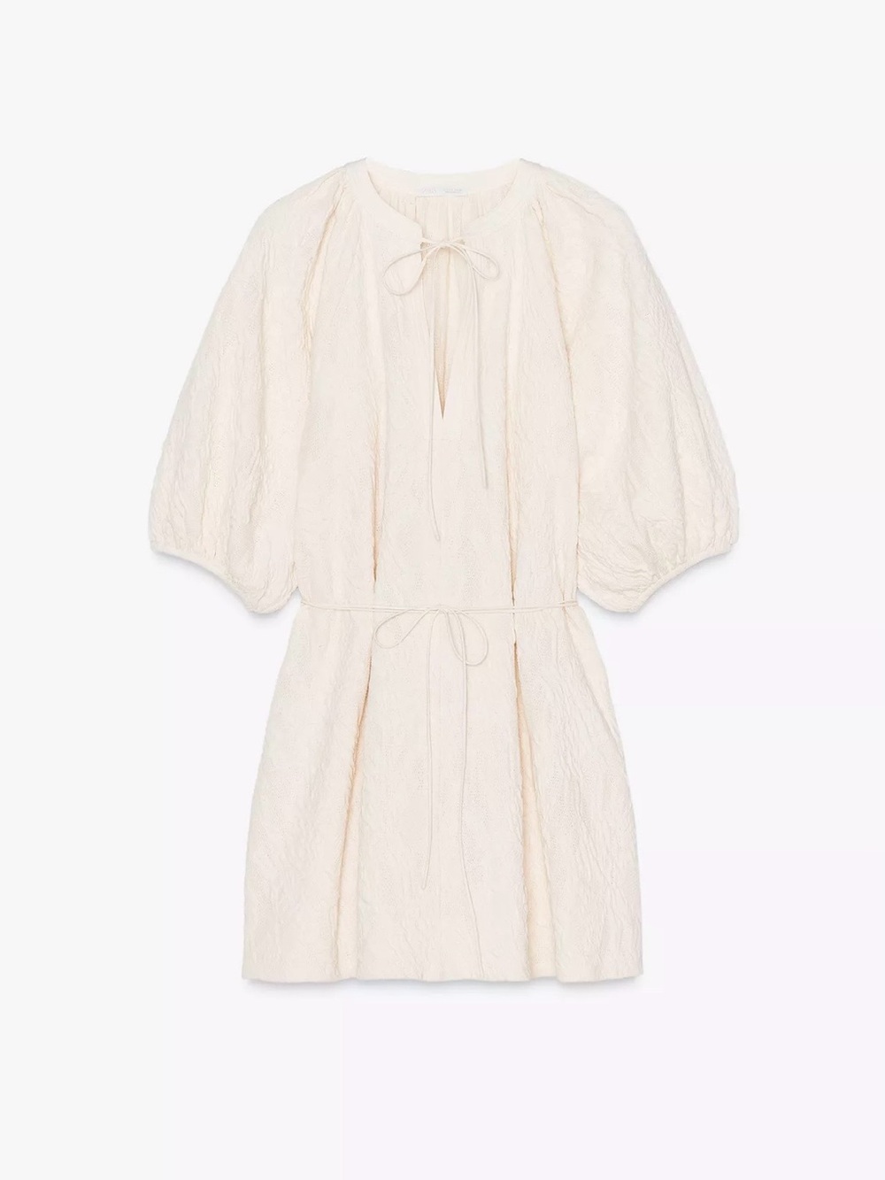 Belted Jacquard Dress